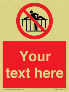 Custom prohibition do not cross barrier